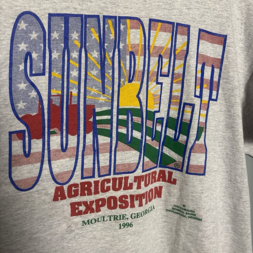 Vintage 1996 Sunbelt Agriculture Expo Shirt Sleeve Shirt Large Georgia Single